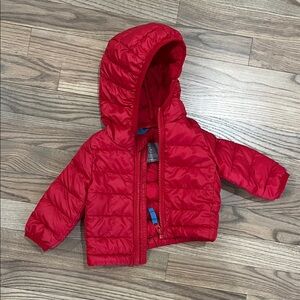 Red Baby Hooded Puffer Jacket